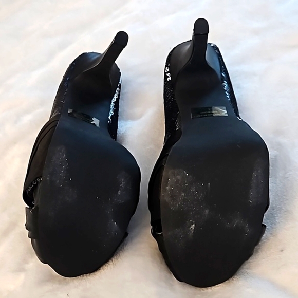 🖤🖤🖤NEW SATIN & SEQUIN PLEASER HEELS🖤🖤🖤 - Picture 9 of 16